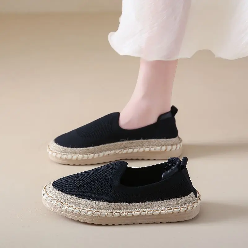 Women's Linen Espadrilles Slip on Flats Perforated Breathable Casual Shoes Soft Sole for Spring Autumn
Women's Linen Espadrilles Slip on Flats Perforated Breathable Casual Shoes Soft Sole for Spring Autumn