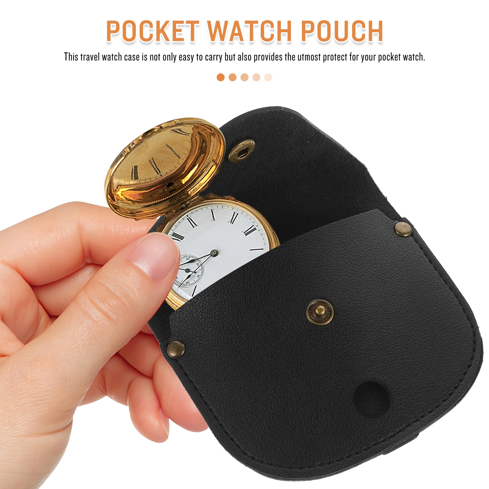 Pocket Watch Case PU Storage Bag Black Storage Bag Camping Adventure Retro Style Container
Pocket Watch Case PU Storage Bag Black Storage Bag Camping Adventure Retro Style Container