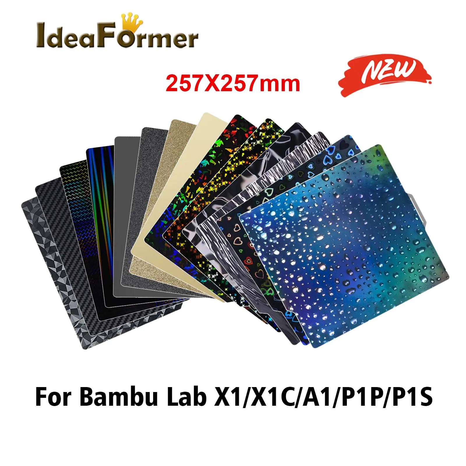 Для Bambu Lab X1 X1C P1P P1S Соединительная пластина PEI 257*257 мм Текстура кровати Двусторонняя пружинная сталь Steet для 3D-принтера Bambulab P2S
Для Bambu Lab X1 X1C P1P P1S Соединительная пластина PEI 257*257 мм Текстура кровати Двусторонняя пружинная сталь Steet для 3D-принтера Bambulab P2S