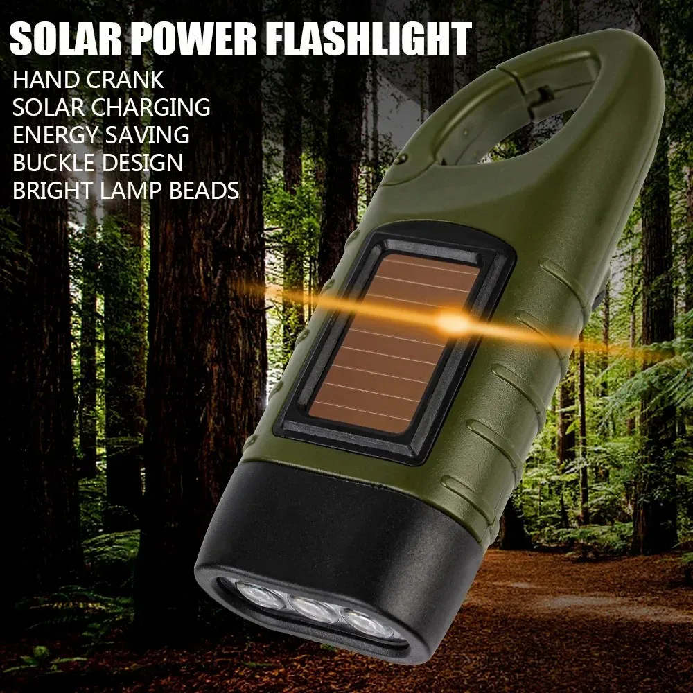 D2 LED Flashlight Hand Crank Solar Powered Survival Gear Self Powered Torch Emergency Flashlights For Hiking Camping Running Use
D2 LED Flashlight Hand Crank Solar Powered Survival Gear Self Powered Torch Emergency Flashlights For Hiking Camping Running Use