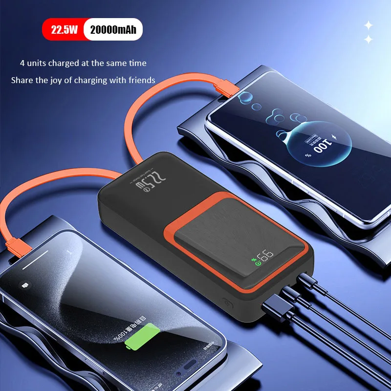22.5W Super Fast Charging Mobile Power Supply 20000mAh Large Capacity Portable External Battery Digital Display Charging Bank
22.5W Super Fast Charging Mobile Power Supply 20000mAh Large Capacity Portable External Battery Digital Display Charging Bank