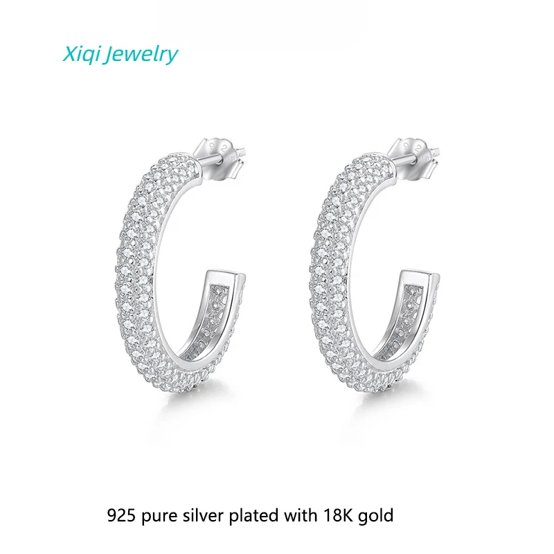 Xiqi Jewelry 925 Silver, GRA Certified, Moissanite Ladies' Earrings, 1.2/1.3mm, Popular European and American Cross-style Fashio
Xiqi Jewelry 925 Silver, GRA Certified, Moissanite Ladies' Earrings, 1.2/1.3mm, Popular European and American Cross-style Fashio