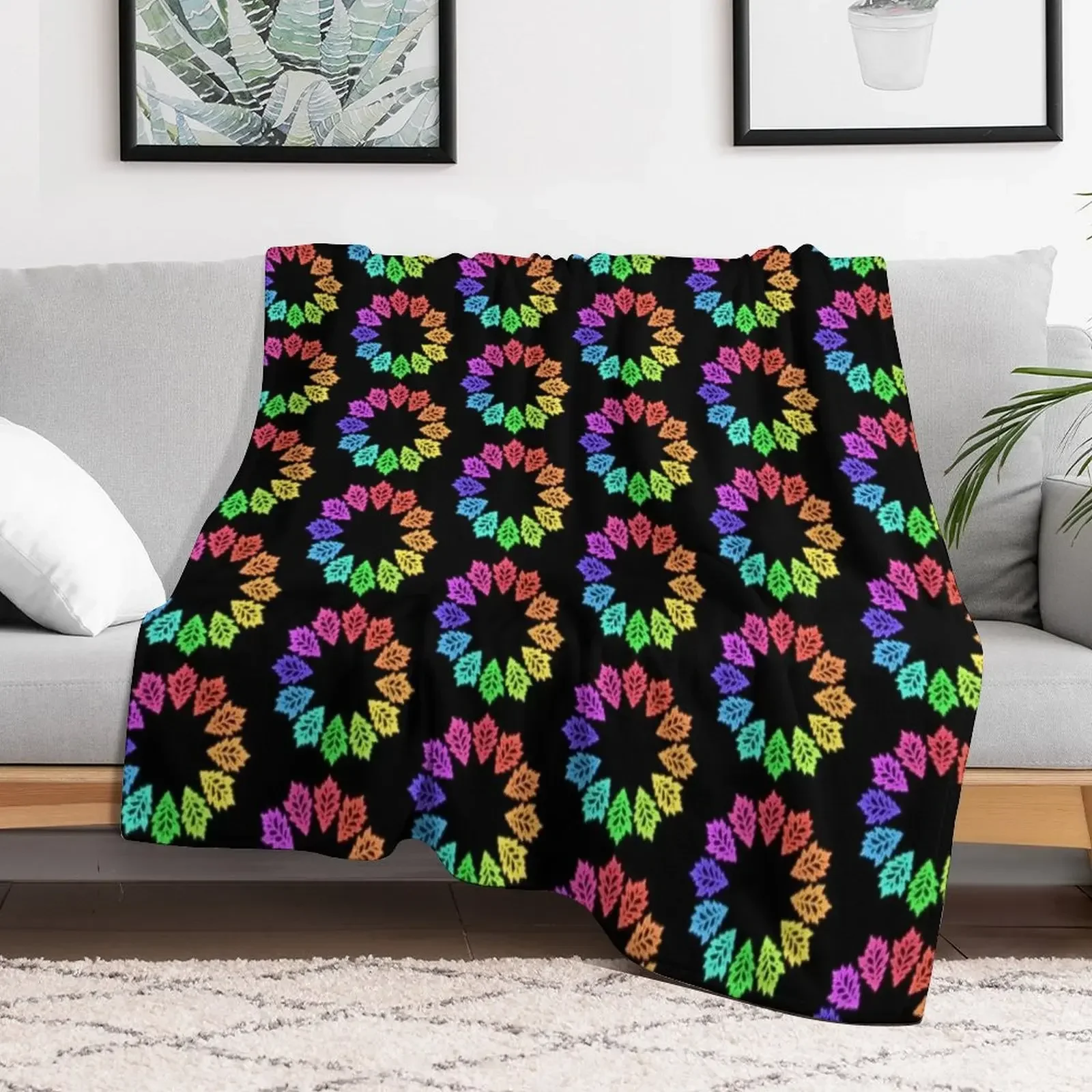 Rainbow Neon Light Oak Leaf Ring Throw Blanket Thin heavy to sleep Cute Plaid Blankets
Rainbow Neon Light Oak Leaf Ring Throw Blanket Thin heavy to sleep Cute Plaid Blankets