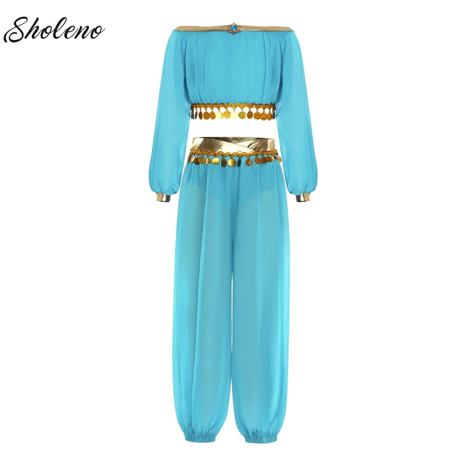 Kids Girls Belly Dance Performance Costume Crop Top with Built-In Briefs Pants Sets Halloween Arabian Role Play Party Clothes
Kids Girls Belly Dance Performance Costume Crop Top with Built-In Briefs Pants Sets Halloween Arabian Role Play Party Clothes