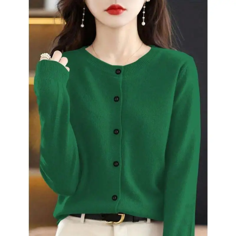 Loose ort Sve Long Sve Pure Color Open Cardigan Comfortable Coolmax Fiber Women's Knitted Sweater Ciwalk Inner Wear
Loose ort Sve Long Sve Pure Color Open Cardigan Comfortable Coolmax Fiber Women's Knitted Sweater Ciwalk Inner Wear