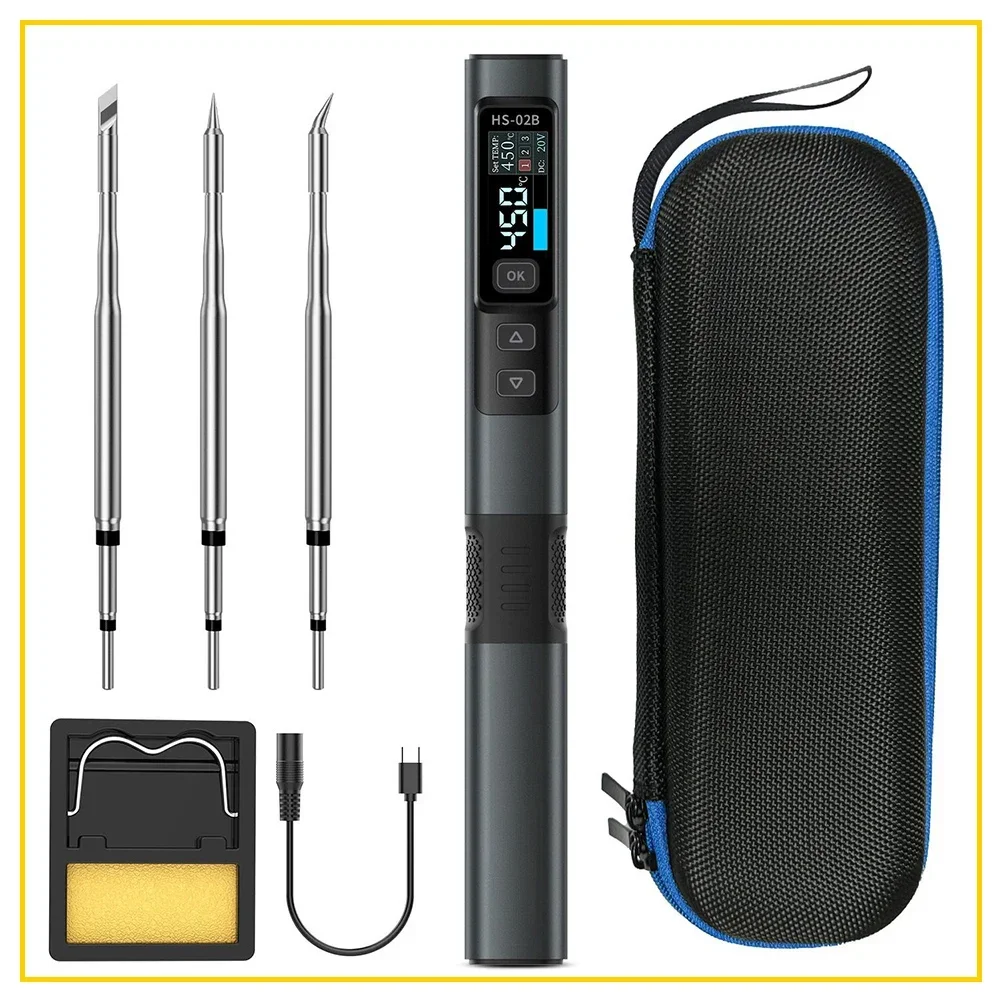 1Set HS-02B Solder Irons Head Welding Tips Replacement Kit For Smart Electric Soldering Iron PD 100W Constant Temperature Kits
1Set HS-02B Solder Irons Head Welding Tips Replacement Kit For Smart Electric Soldering Iron PD 100W Constant Temperature Kits