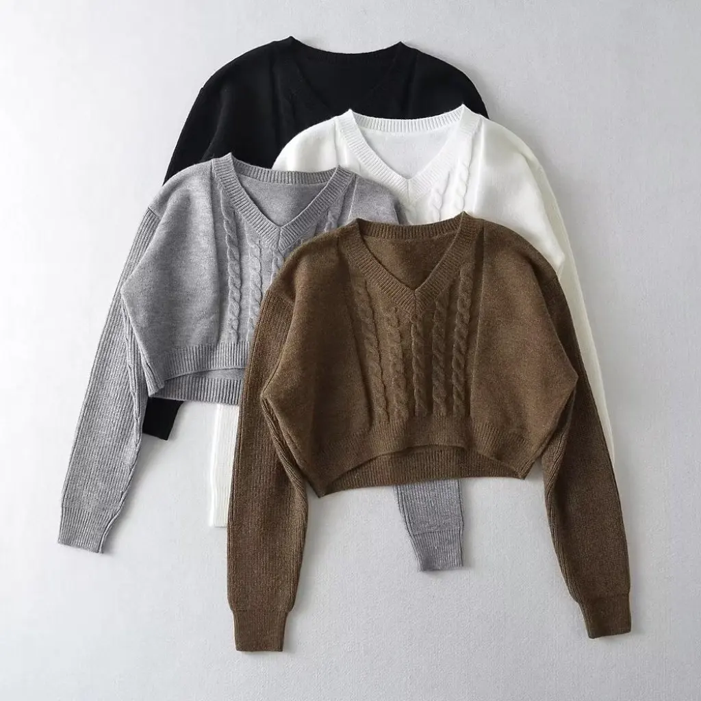 YPFF Women's Thick Needle Twist Knitted Sweater High Waist Short Fashion Top for Autumn Winter Navel-Exposed Design
YPFF Women's Thick Needle Twist Knitted Sweater High Waist Short Fashion Top for Autumn Winter Navel-Exposed Design