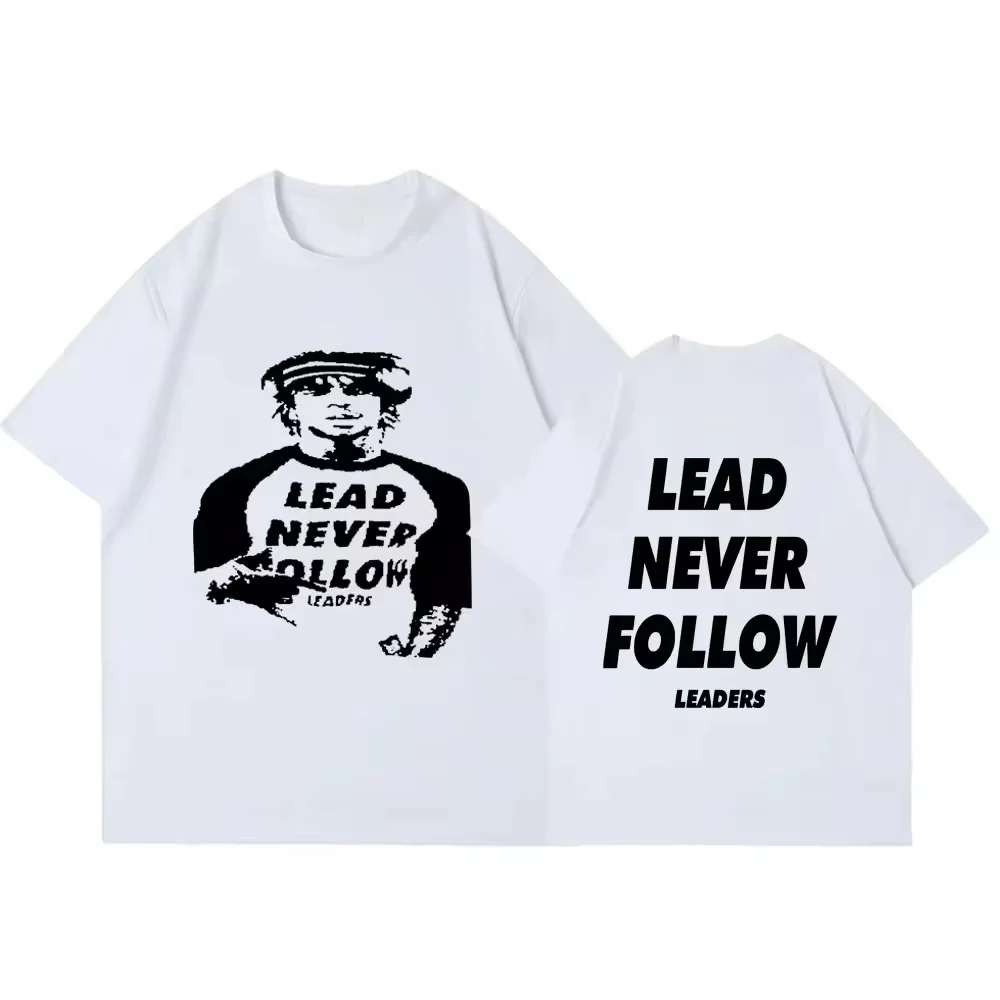 Рэперский вождь Keef Lead Never Follow Leaders футболки для мужчин и женщин в стиле хип-хоп винтажные хлопковые повседневные мягкие повседневные свободные топы большого размера
Рэперский вождь Keef Lead Never Follow Leaders футболки для мужчин и женщин в стиле хип-хоп винтажные хлопковые повседневные мягкие повседневные свободные топы большого размера