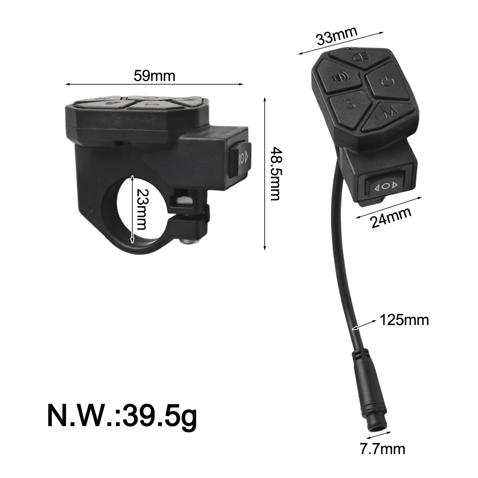33*48.5*59mm Electric Scooter Control Multi Function Scooter Control Compact Control Button Lightweight Design
33*48.5*59mm Electric Scooter Control Multi Function Scooter Control Compact Control Button Lightweight Design