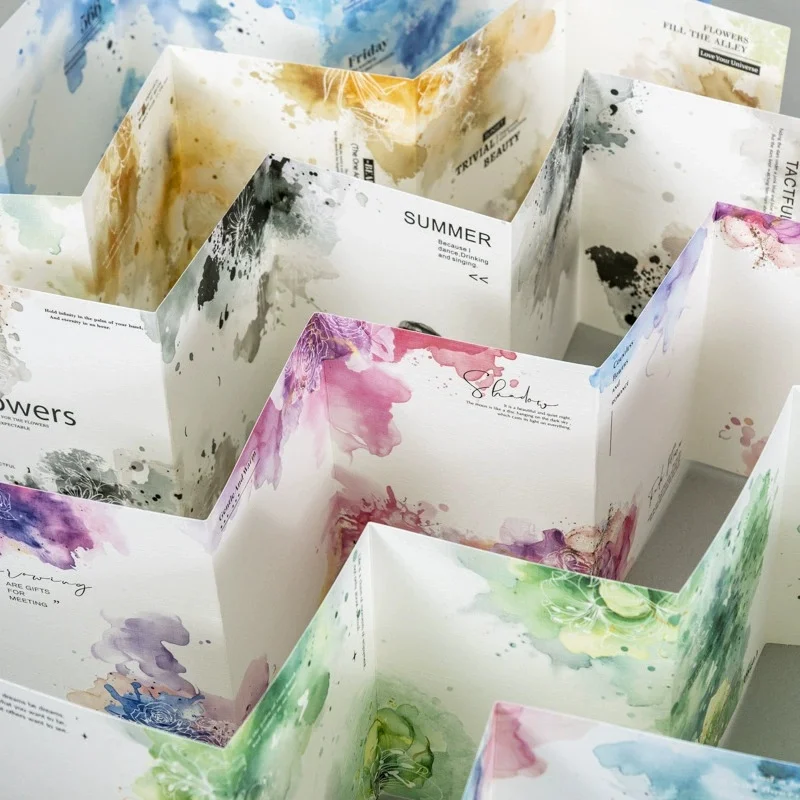 Sheets/Pack Poetic Floral Accordion Folding Scrapbook Paper Watercolor Themed Decorative Material
Sheets/Pack Poetic Floral Accordion Folding Scrapbook Paper Watercolor Themed Decorative Material
