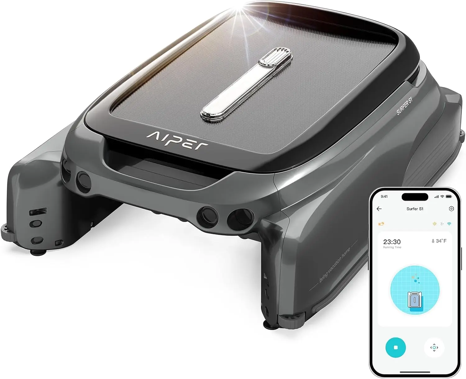 (2024 Upgrade) S1 Solar Powered Robotic Pool Skimmer with APP Support, Monitor Pool Temperature,deal for All Swimming Pool Types
(2024 Upgrade) S1 Solar Powered Robotic Pool Skimmer with APP Support, Monitor Pool Temperature,deal for All Swimming Pool Types