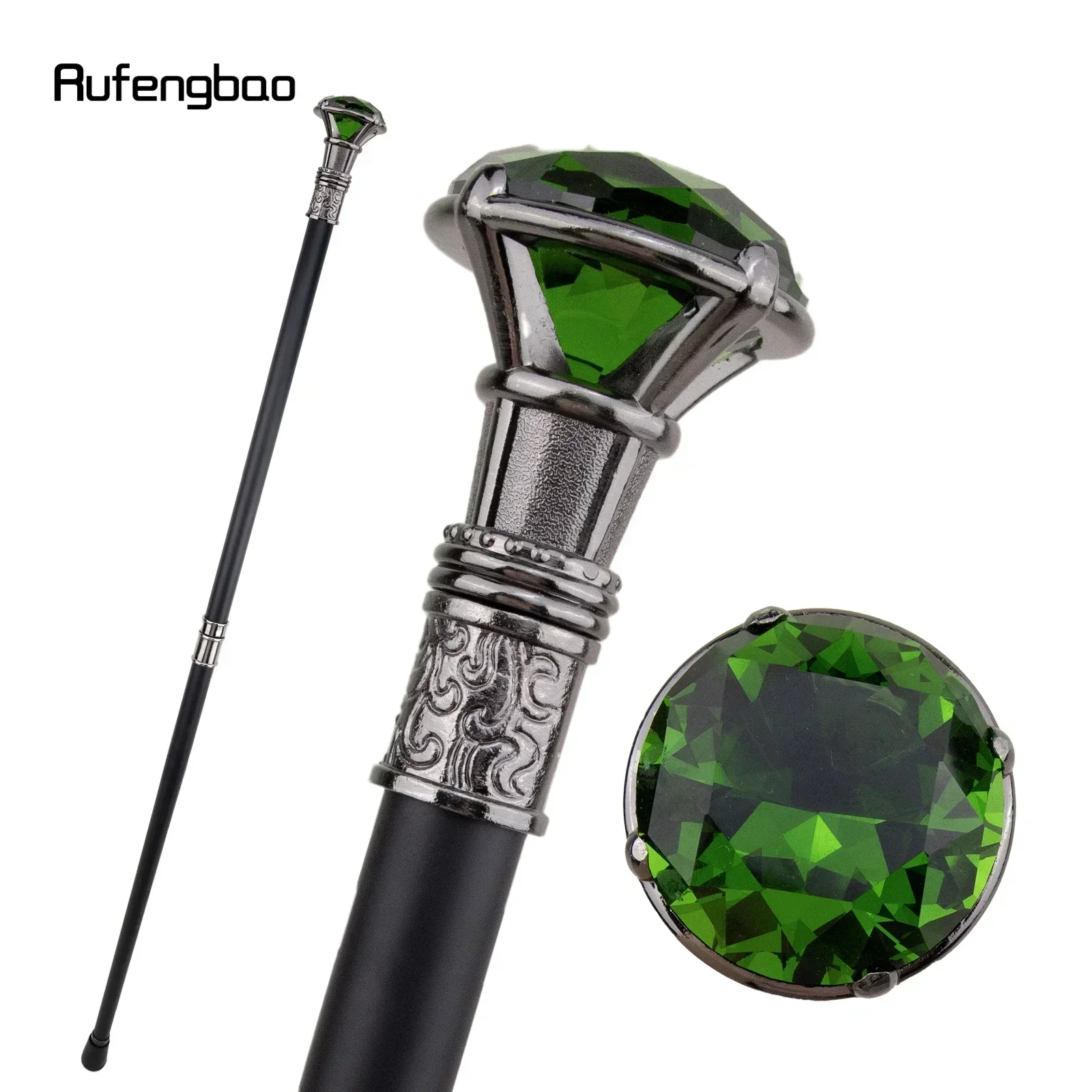 Green Diamond Type Silver Walking Cane Fashion Decorative Walking Stick Gentleman Elegant Cosplay Cane Knob Crosier 93cm
Green Diamond Type Silver Walking Cane Fashion Decorative Walking Stick Gentleman Elegant Cosplay Cane Knob Crosier 93cm