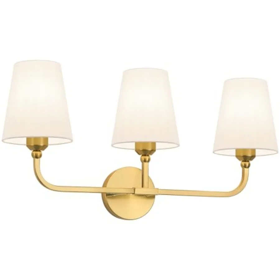 Bathroom Vanity Light, Brushed Bathroom Light Fixtures, Lighting Fixtures Over Mirror, Modern Wall Sconce with Flared White Fab
Bathroom Vanity Light, Brushed Bathroom Light Fixtures, Lighting Fixtures Over Mirror, Modern Wall Sconce with Flared White Fab