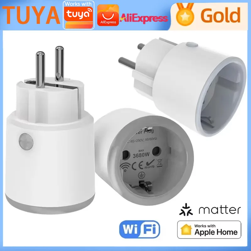 Tuya Neo Matter WiFi 16a EU Smart Power Plug Wifi Smart Plug with Energy Metering Timer Function Works with Alexa Google Control
Tuya Neo Matter WiFi 16a EU Smart Power Plug Wifi Smart Plug with Energy Metering Timer Function Works with Alexa Google Control
