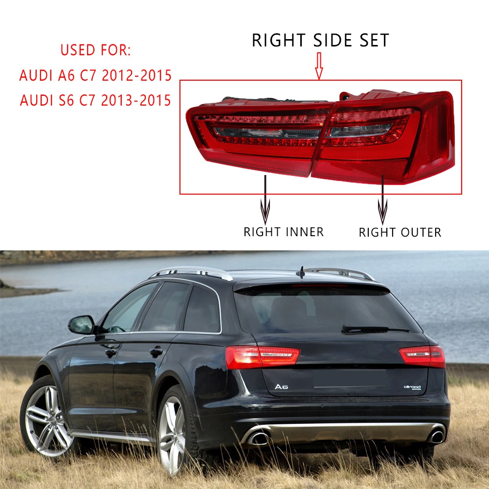 ПРАВЫЙ полный комплект задних фонарей для AUDI A6 S6 C7 2012 2013 2014 2015, задний фонарь стоп-сигнала и указатель поворота 4G 5945094 4G 5945096
ПРАВЫЙ полный комплект задних фонарей для AUDI A6 S6 C7 2012 2013 2014 2015, задний фонарь стоп-сигнала и указатель поворота 4G 5945094 4G 5945096