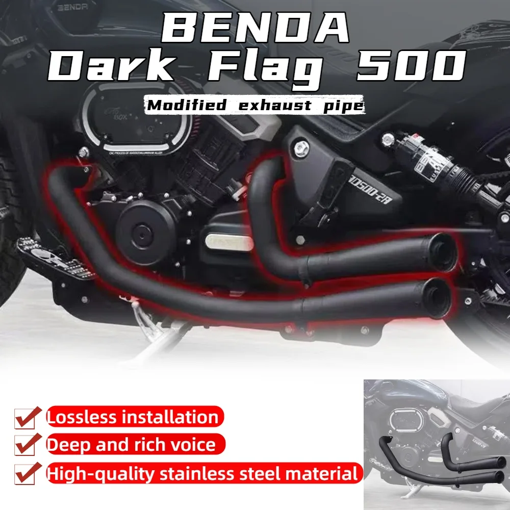 For Benda Dark Flag 500 V4 modified double-sided dual-outlet manual exhaust pipe full section stainless steel accessories
For Benda Dark Flag 500 V4 modified double-sided dual-outlet manual exhaust pipe full section stainless steel accessories