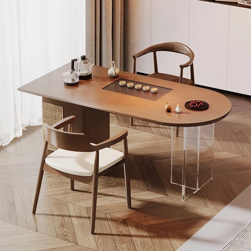 New Chinese-style solid wood balcony, exquisite small tea table
New Chinese-style solid wood balcony, exquisite small tea table