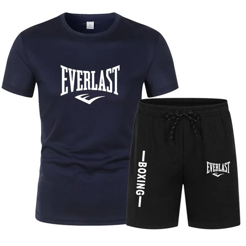 Summer T shirt Set For Men EVERLAST Print Men's T-shirt Short Sleeve+Shorts 2-Piece Set Oversized Casual Beach Sport Man Suit
Summer T shirt Set For Men EVERLAST Print Men's T-shirt Short Sleeve+Shorts 2-Piece Set Oversized Casual Beach Sport Man Suit