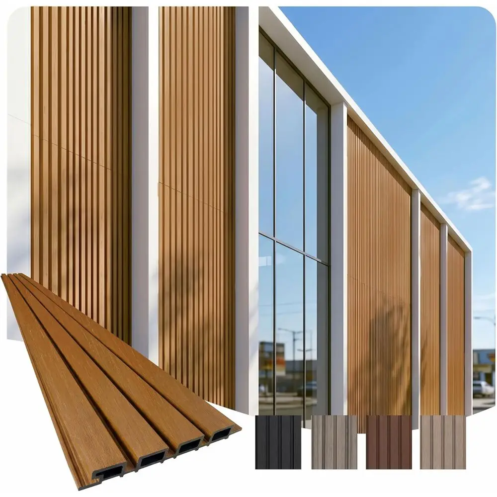 Quick Transformation: Waterproof Composite Wall Slat Panels for Exterior 94.5x8.62in Teak, 28.3sqft, 5 PackWall panels
Quick Transformation: Waterproof Composite Wall Slat Panels for Exterior 94.5x8.62in Teak, 28.3sqft, 5 PackWall panels