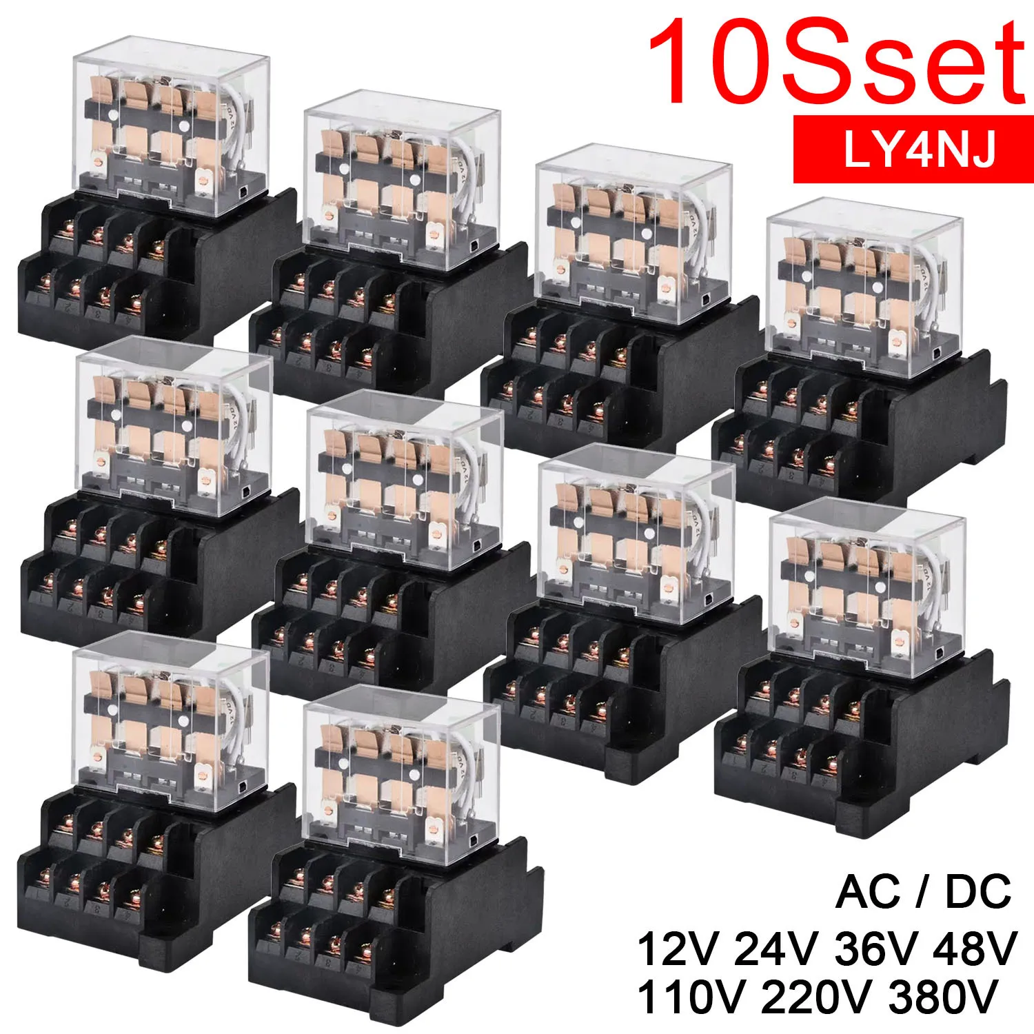 10 комплектов мини-реле HH64P 14Pin 10A со светодиодом LY4NJ P143 General Micro Relay LY4N-GS 12 В 24 В 110 В 220 В 380 В с гнездом
10 комплектов мини-реле HH64P 14Pin 10A со светодиодом LY4NJ P143 General Micro Relay LY4N-GS 12 В 24 В 110 В 220 В 380 В с гнездом