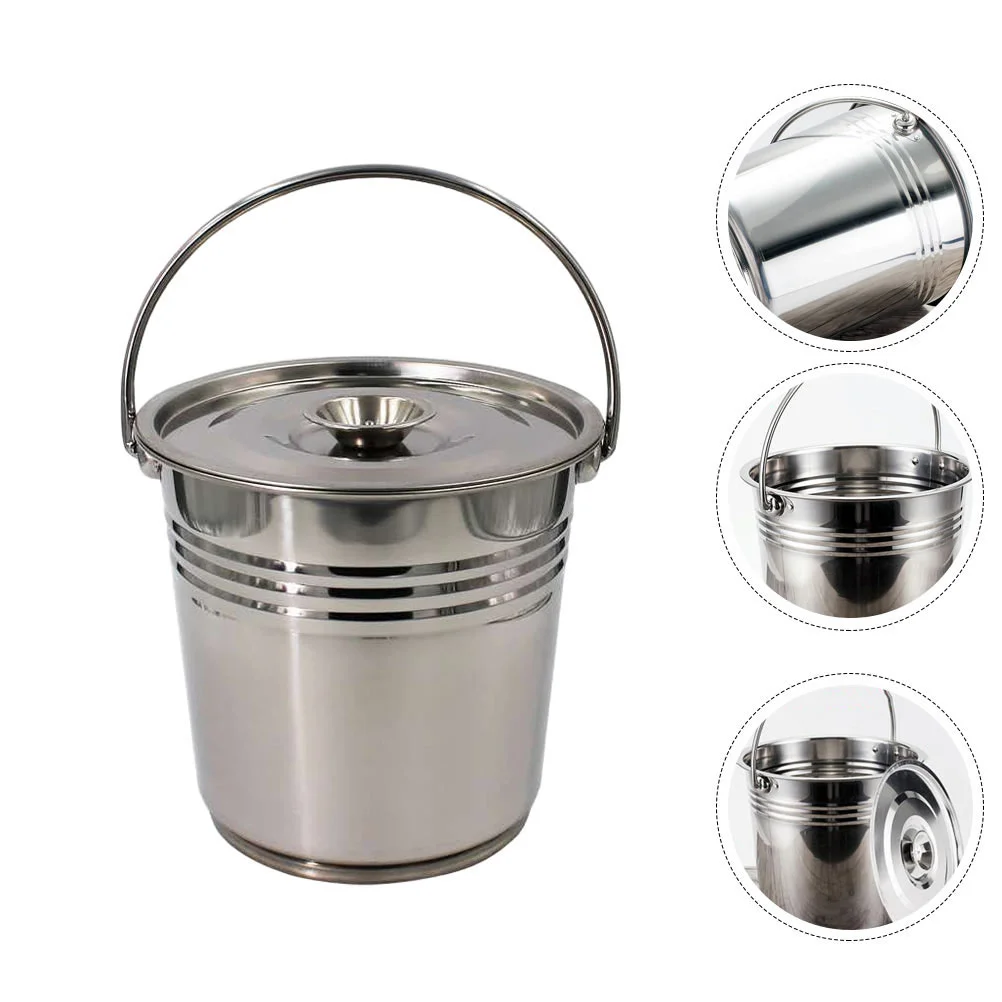 Portable Trash Can Handheld Water Bucket Multi-function Garbage Pail Household Ice with Lid Junk Case Flowerpot
Portable Trash Can Handheld Water Bucket Multi-function Garbage Pail Household Ice with Lid Junk Case Flowerpot