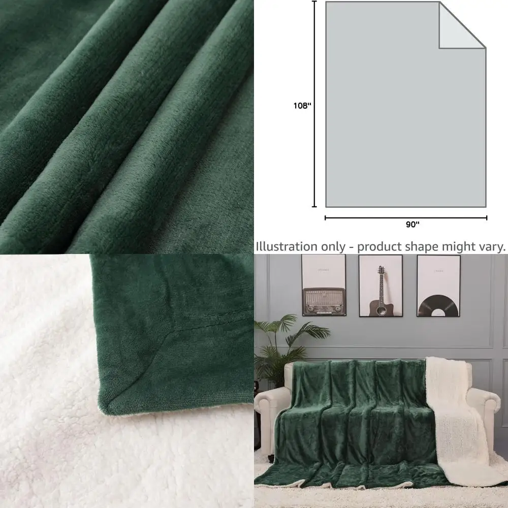 Двусторонний плед из шерпа-флиса оливкового цвета, плюшевый и теплый, 90x108 дюймов
Двусторонний плед из шерпа-флиса оливкового цвета, плюшевый и теплый, 90x108 дюймов