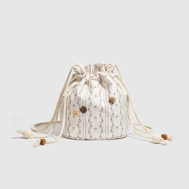 Cute Korean women flower embroidered canvas bucket bag summer casual portable beach traction straps small lace shoulder cross ba
Cute Korean women flower embroidered canvas bucket bag summer casual portable beach traction straps small lace shoulder cross ba