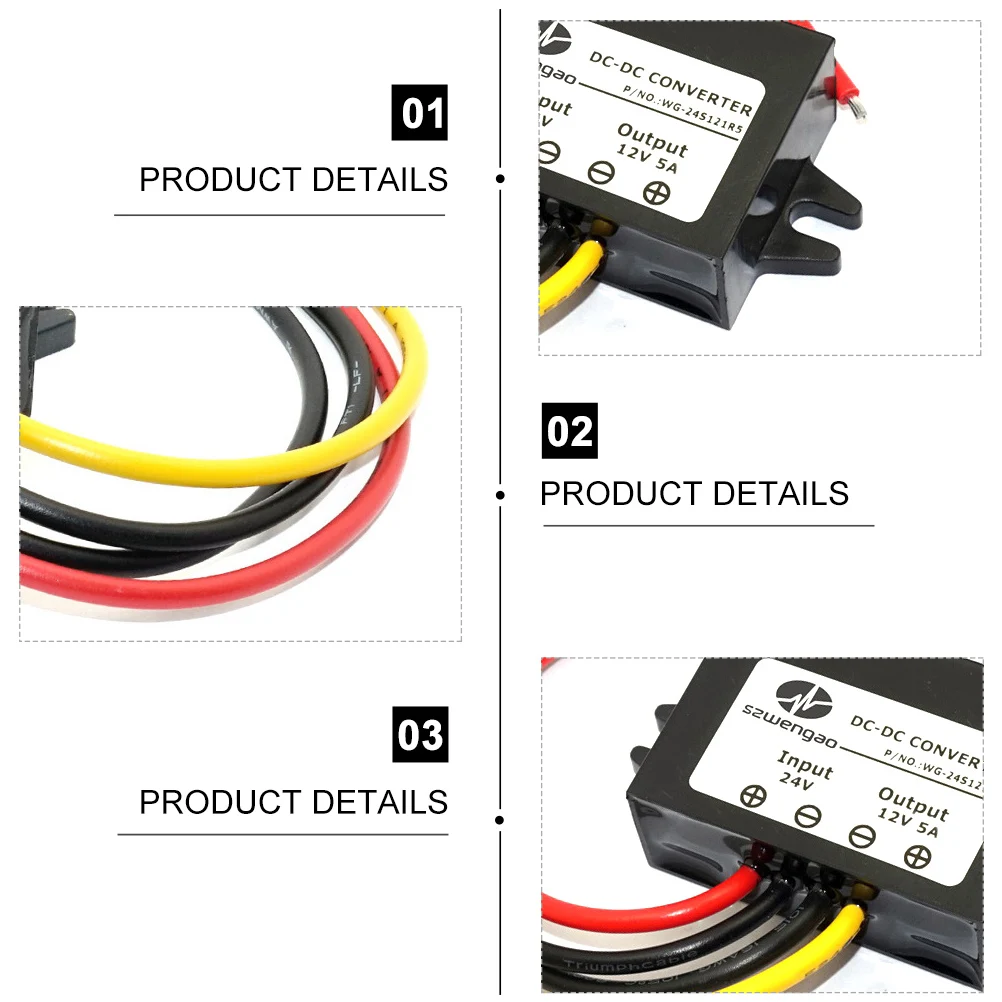 18-36V to 12V 5A Car Power Converter DC-DC Stabilizer Waterproof Anti-Shock Compact Lightweight ABS Over-Current
18-36V to 12V 5A Car Power Converter DC-DC Stabilizer Waterproof Anti-Shock Compact Lightweight ABS Over-Current