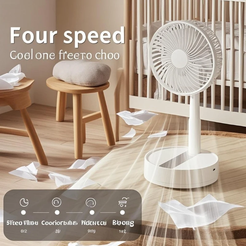 Desktop Fan Portable Foldable 4-Gear Powerful Wind Type-C Rechargeable 3600/1800mAhTimeable Shake head fan for Home
Desktop Fan Portable Foldable 4-Gear Powerful Wind Type-C Rechargeable 3600/1800mAhTimeable Shake head fan for Home