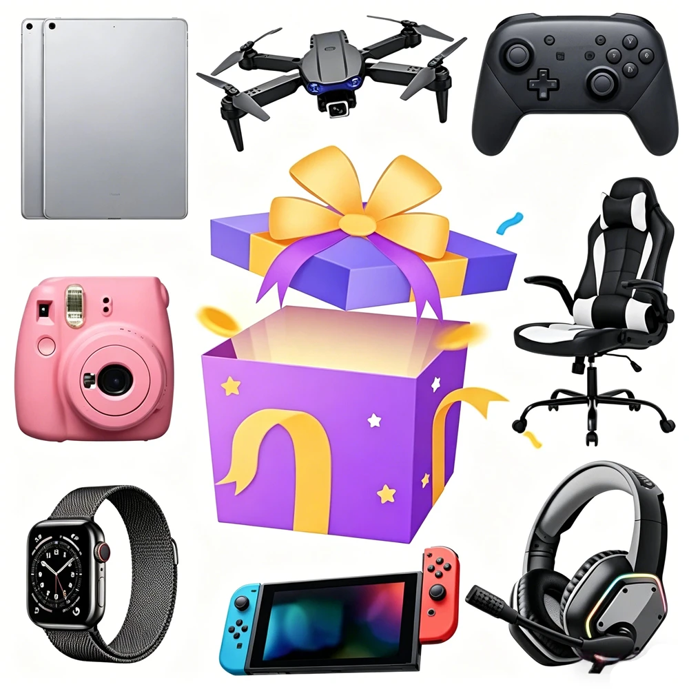 Tech Mystery Box Surprise Blind Bag Random Electronics Gift with Smartwatch Earbuds Gaming Accessories and More
Tech Mystery Box Surprise Blind Bag Random Electronics Gift with Smartwatch Earbuds Gaming Accessories and More