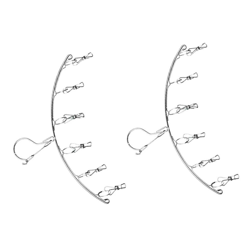 2Pcs Stainless Steel Clothes Rack Laundry Hanger for Socks Underwears Baby Clothes Arc Drying Rack Windproof Hook
2Pcs Stainless Steel Clothes Rack Laundry Hanger for Socks Underwears Baby Clothes Arc Drying Rack Windproof Hook