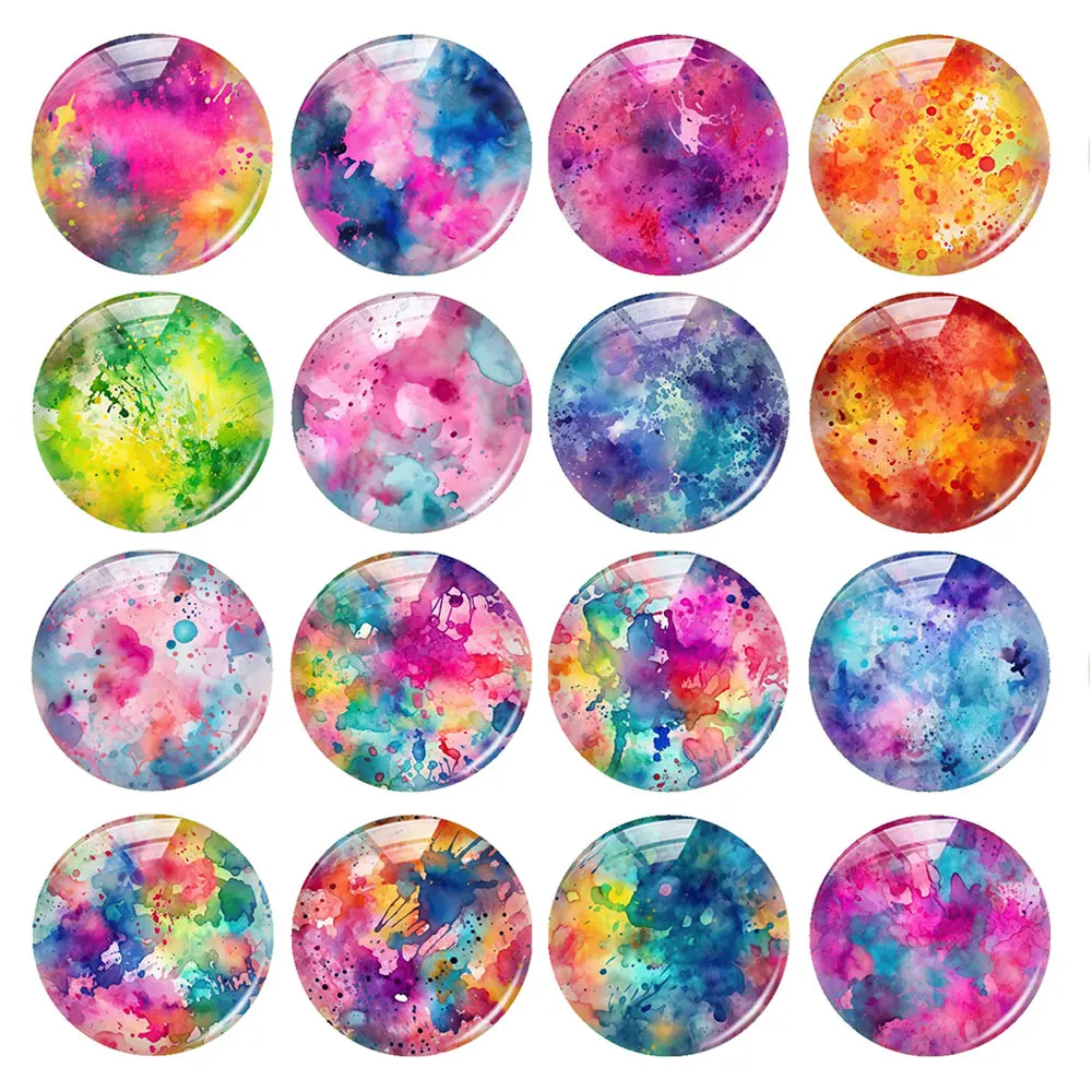 Random Mixed Round/Oval/Square Watercolor Blending Rainbow Color Photo Glass Cabochon Flatback Demo Cameo For Diy Jewelry Making
Random Mixed Round/Oval/Square Watercolor Blending Rainbow Color Photo Glass Cabochon Flatback Demo Cameo For Diy Jewelry Making
