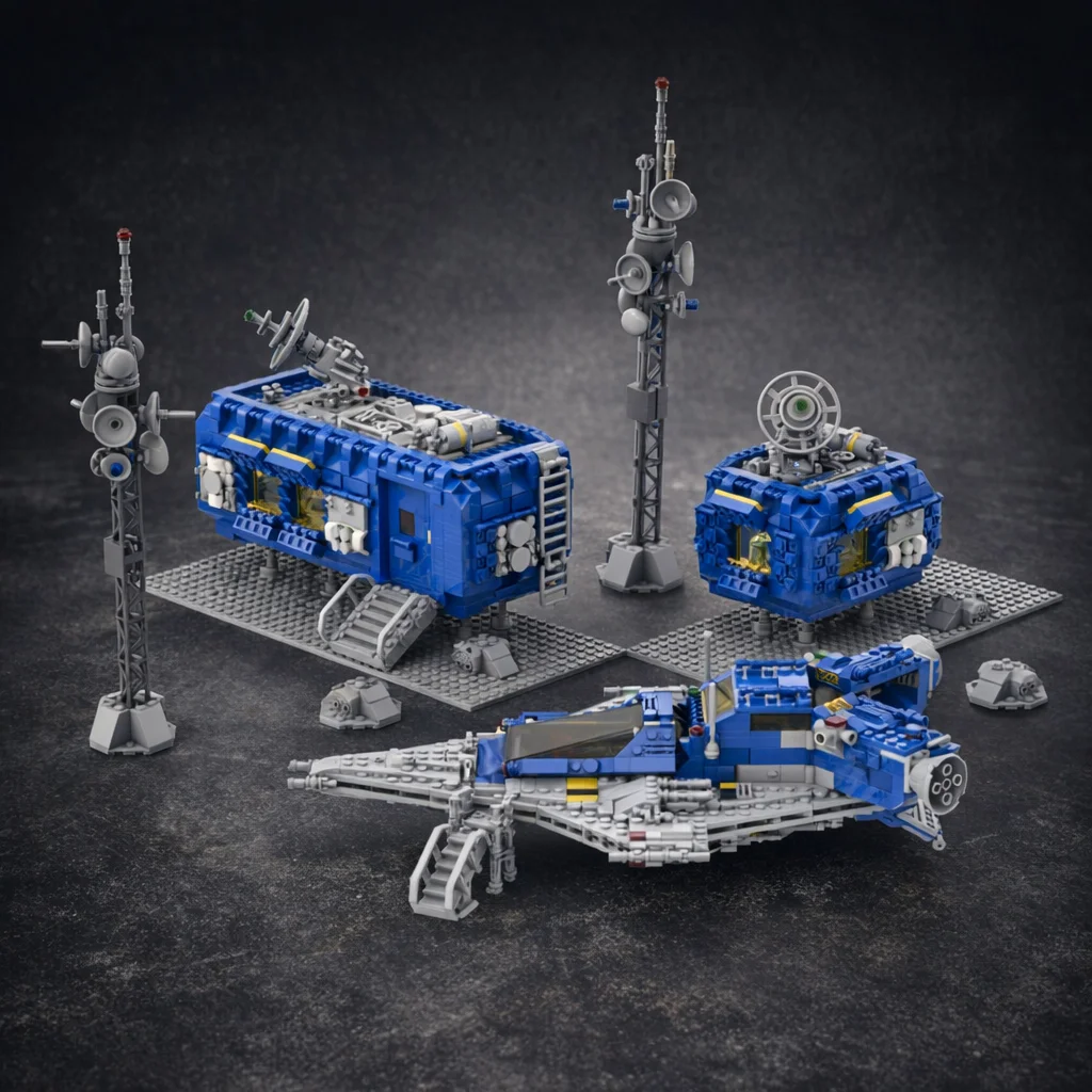 Retro Sci-Fi Space Base MOC Building Blocks Lunar Outpost Starship Model Adult DIY Diorama Desk Decor Hobby Gift
Retro Sci-Fi Space Base MOC Building Blocks Lunar Outpost Starship Model Adult DIY Diorama Desk Decor Hobby Gift
