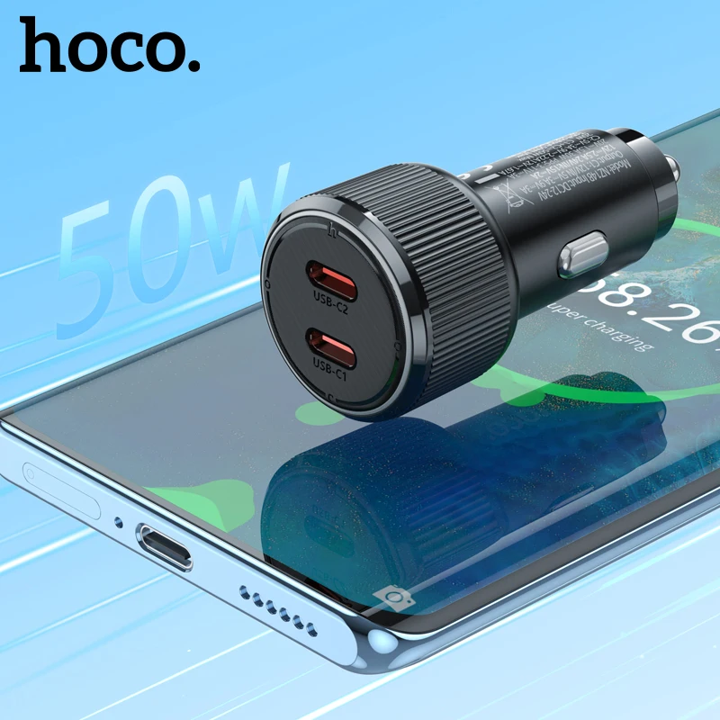 HOCO NZ14B Dual USB C Atmosphere Light Car Charger PD30W Quick Charger Cigar Lighter QC Adapter For Samsung S22/S23/S24 Ultra
HOCO NZ14B Dual USB C Atmosphere Light Car Charger PD30W Quick Charger Cigar Lighter QC Adapter For Samsung S22/S23/S24 Ultra