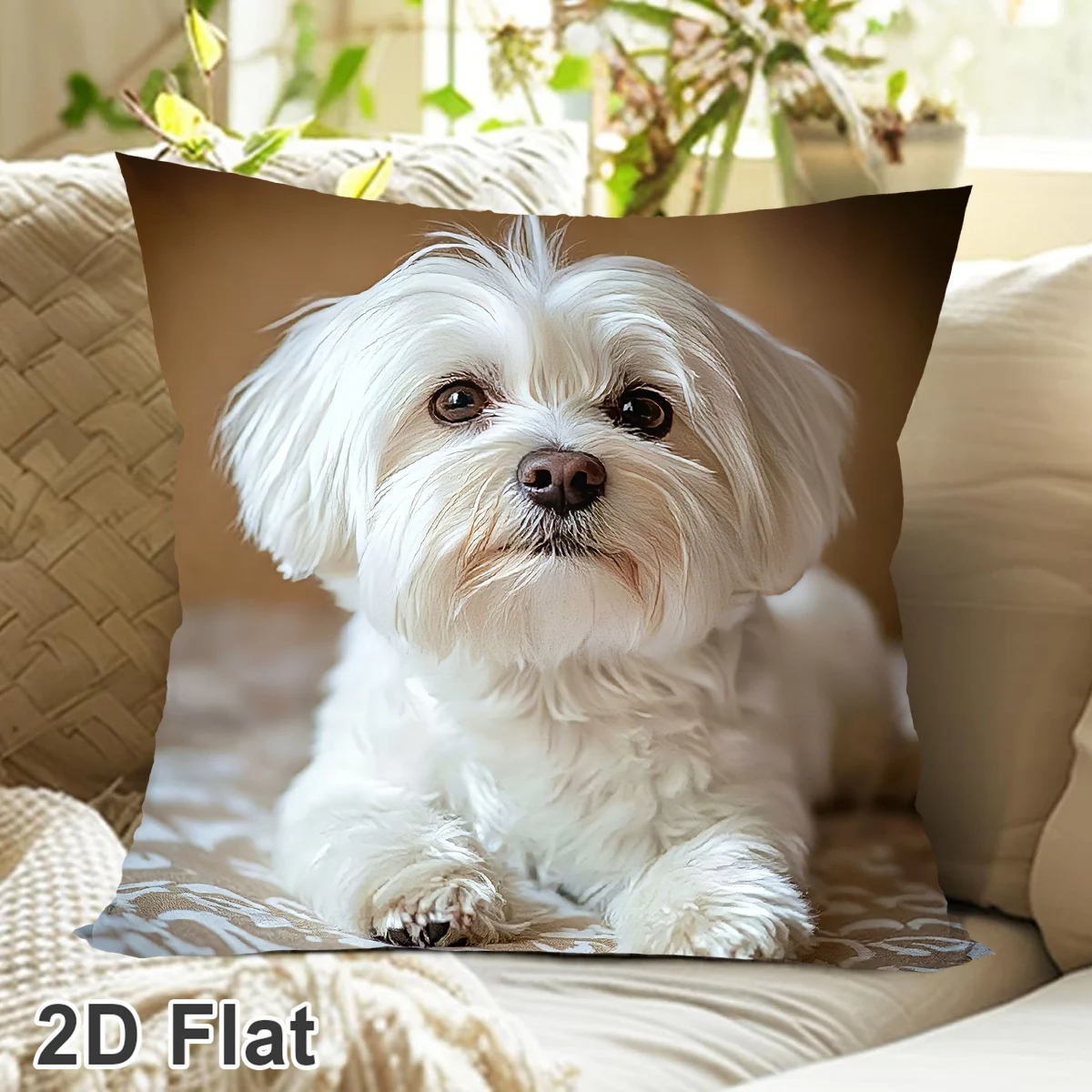 Cute Maltese Dog Pillowcase 45x45cm Peach Skin Velvet Decorative Cushion Cover for Home Decor No Pillow Insert, 2D Printing
Cute Maltese Dog Pillowcase 45x45cm Peach Skin Velvet Decorative Cushion Cover for Home Decor No Pillow Insert, 2D Printing