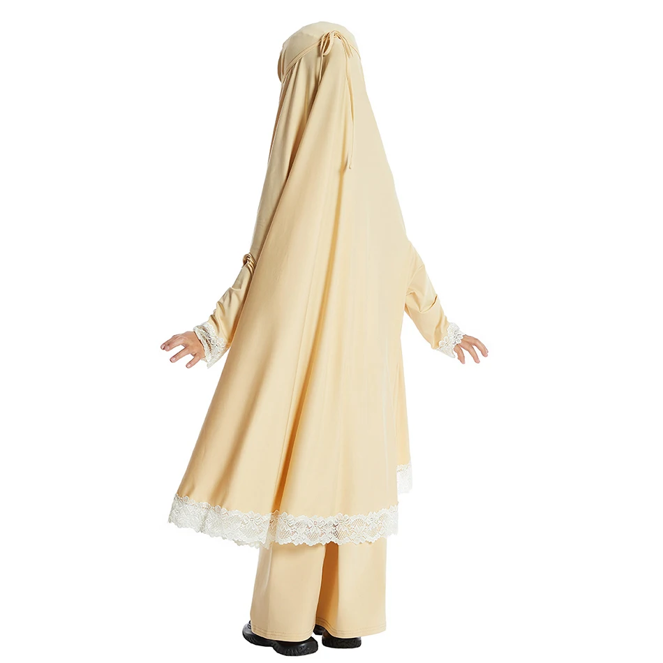 Girls Muslim Lace Batwing Dress Shirt and Flounce Skirt Two Piece Set Long Sleeve Elastic Waist Kids Fashion Elegant Outfit
Girls Muslim Lace Batwing Dress Shirt and Flounce Skirt Two Piece Set Long Sleeve Elastic Waist Kids Fashion Elegant Outfit
