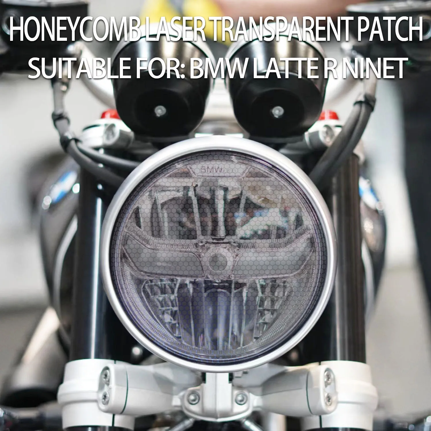 For BMW Latte R NineT Headlight Decorative Honeycomb Laser Light Protector 
For BMW Latte R NineT Headlight Decorative Honeycomb Laser Light Protector