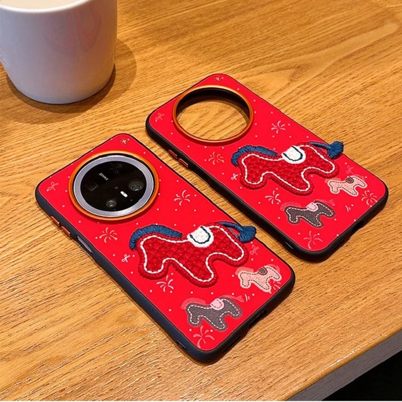 Festive Simple Red Phone Case for Redmi K90 Pro Max wih Back Embroidered Pony
Festive Simple Red Phone Case for Redmi K90 Pro Max wih Back Embroidered Pony