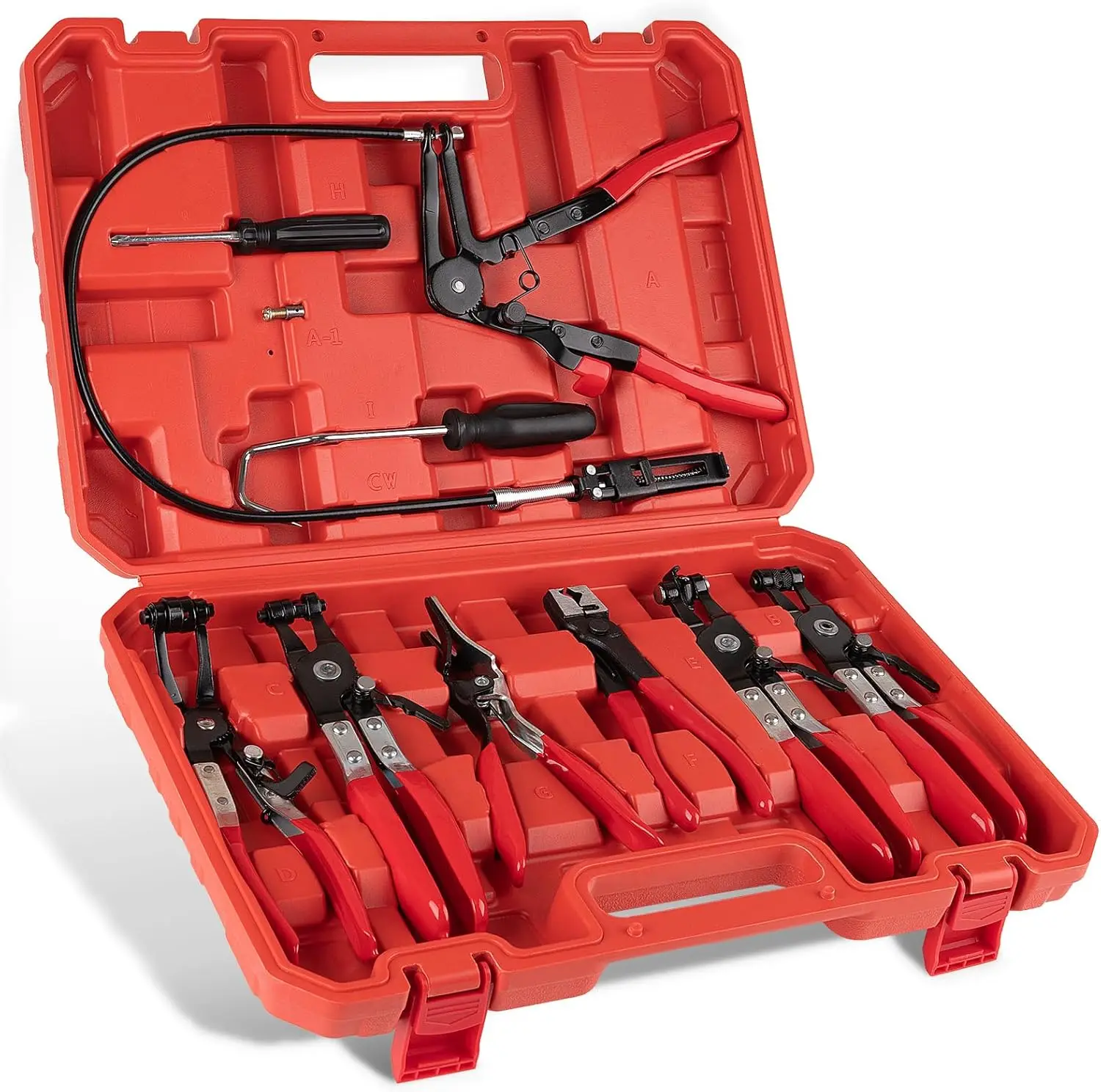 9PCS Hose Clamp Pliers Long Reach Hose Clamp Tool Remover Automotive Coolant Radiator Heater Clamp Pliers Set
9PCS Hose Clamp Pliers Long Reach Hose Clamp Tool Remover Automotive Coolant Radiator Heater Clamp Pliers Set