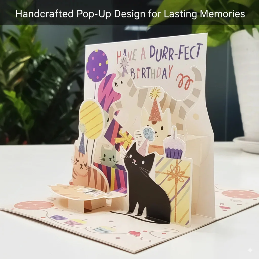 Creative 3D Pop Up Cat Birthday Card Black Cat Greeting Card Holiday Invitation Card Cute Gift for Girl Friend Party Celebration
Creative 3D Pop Up Cat Birthday Card Black Cat Greeting Card Holiday Invitation Card Cute Gift for Girl Friend Party Celebration