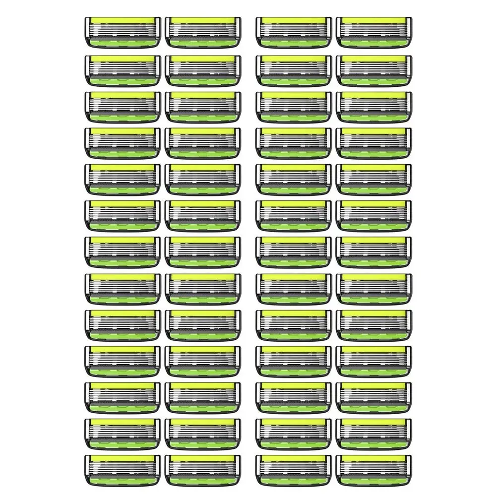 Six-Blade System with Trimmer, 52 Pack Refills (No Handle)
Six-Blade System with Trimmer, 52 Pack Refills (No Handle)