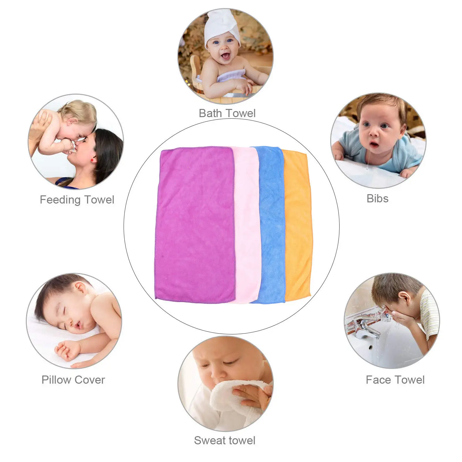 4Pcs Bamboo Fiber Face Towels for Kids Skin-Friendly Water Absorption Washcloths for Children Drool Bibs Soft Towel Set
4Pcs Bamboo Fiber Face Towels for Kids Skin-Friendly Water Absorption Washcloths for Children Drool Bibs Soft Towel Set
