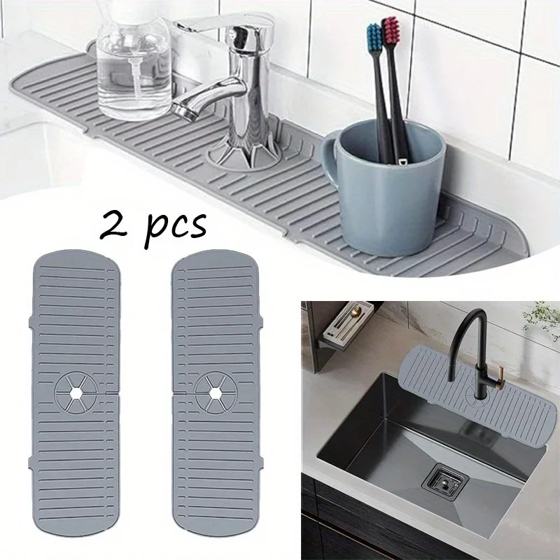 2pcs Faucet Splash Pad Silicone Sink Guard Mat Sponge Drain Pad Countertop Protector for Bath Gadgets Water Catcher Mat
2pcs Faucet Splash Pad Silicone Sink Guard Mat Sponge Drain Pad Countertop Protector for Bath Gadgets Water Catcher Mat