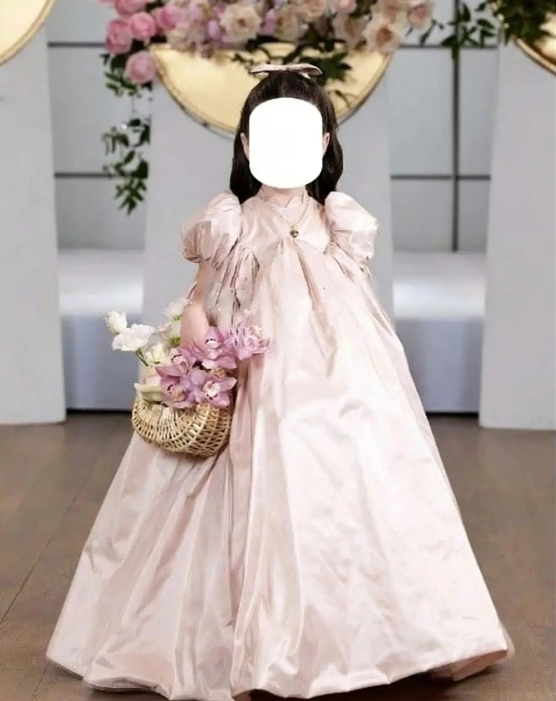 Pink Satin Bridesmaid Dress A-line High Waist Balloon Sleeve Floor Lenght Prom Evening Gown Custom Wedding Party Dress
Pink Satin Bridesmaid Dress A-line High Waist Balloon Sleeve Floor Lenght Prom Evening Gown Custom Wedding Party Dress