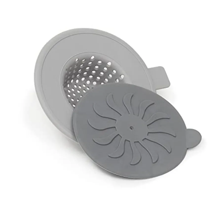 Flexible Grey Silicone Sink Strainer and Stopper for Kitchen Drains by Prevents Clogs and Keeps Sink Clean - Durable and Easy t
Flexible Grey Silicone Sink Strainer and Stopper for Kitchen Drains by Prevents Clogs and Keeps Sink Clean - Durable and Easy t