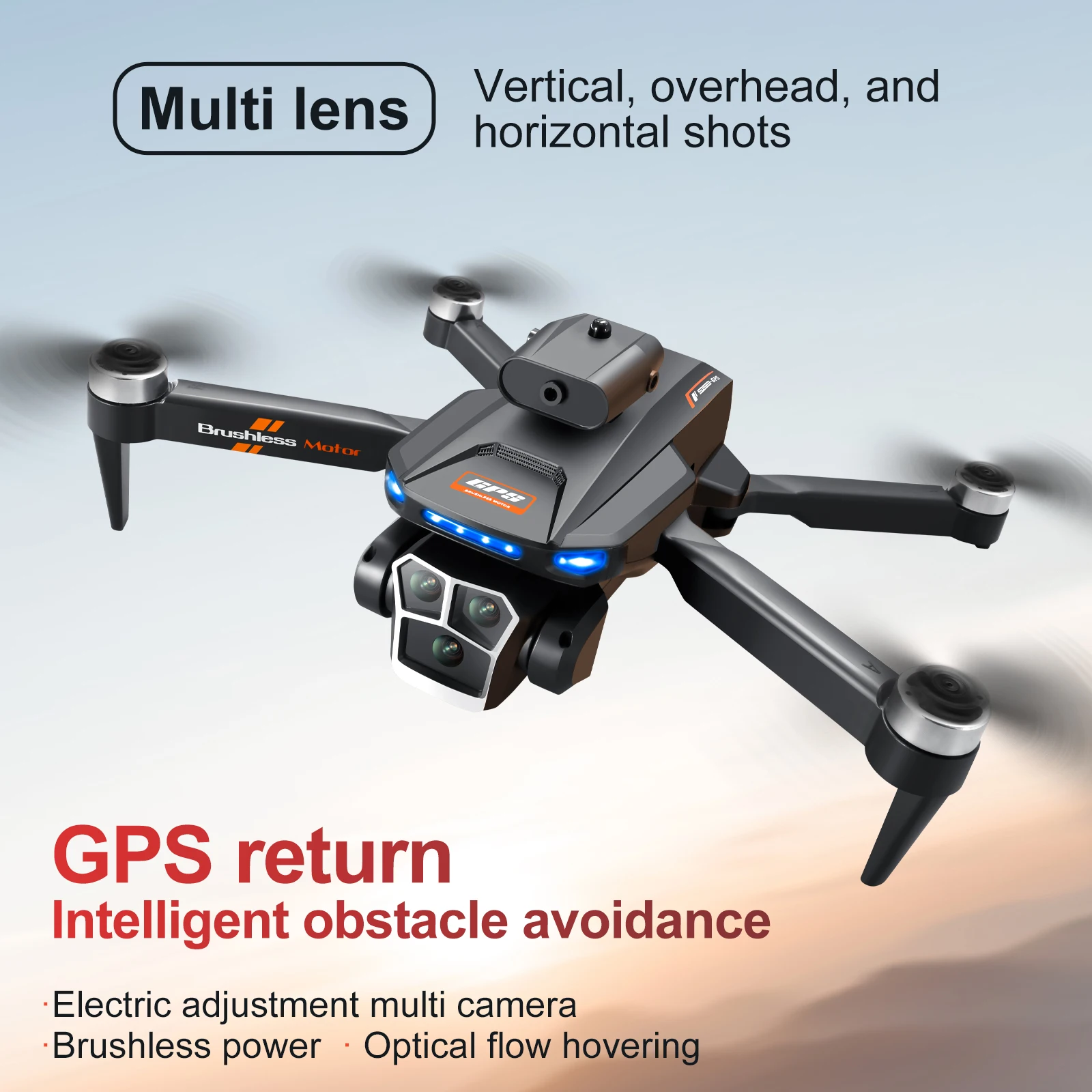 S158 GPS Drone with Triple Camera, 360° Obstacle Avoidance, Brushless Motor, 5G Image Transmission, and Auto Return Home
S158 GPS Drone with Triple Camera, 360° Obstacle Avoidance, Brushless Motor, 5G Image Transmission, and Auto Return Home