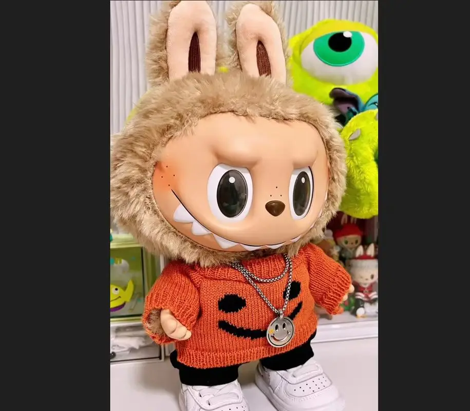 Only 38cm Labubu Clothes Halloween Costume Fashion Suits Time To Chill Filled Doll Accessories Cos Gift Doll Pure Handmade
Only 38cm Labubu Clothes Halloween Costume Fashion Suits Time To Chill Filled Doll Accessories Cos Gift Doll Pure Handmade
