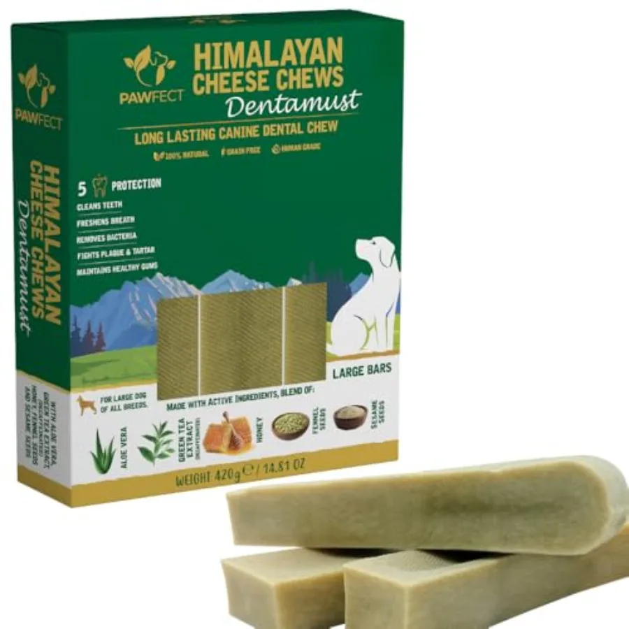 Жевательные лакомства Pawfect Himalayan Cheese с суперфудами для собак: алоэ, зеленый чай, мед, фенхель, кунжут. Натуральные, длительного действия действия.
Жевательные лакомства Pawfect Himalayan Cheese с суперфудами для собак: алоэ, зеленый чай, мед, фенхель, кунжут. Натуральные, длительного действия действия.