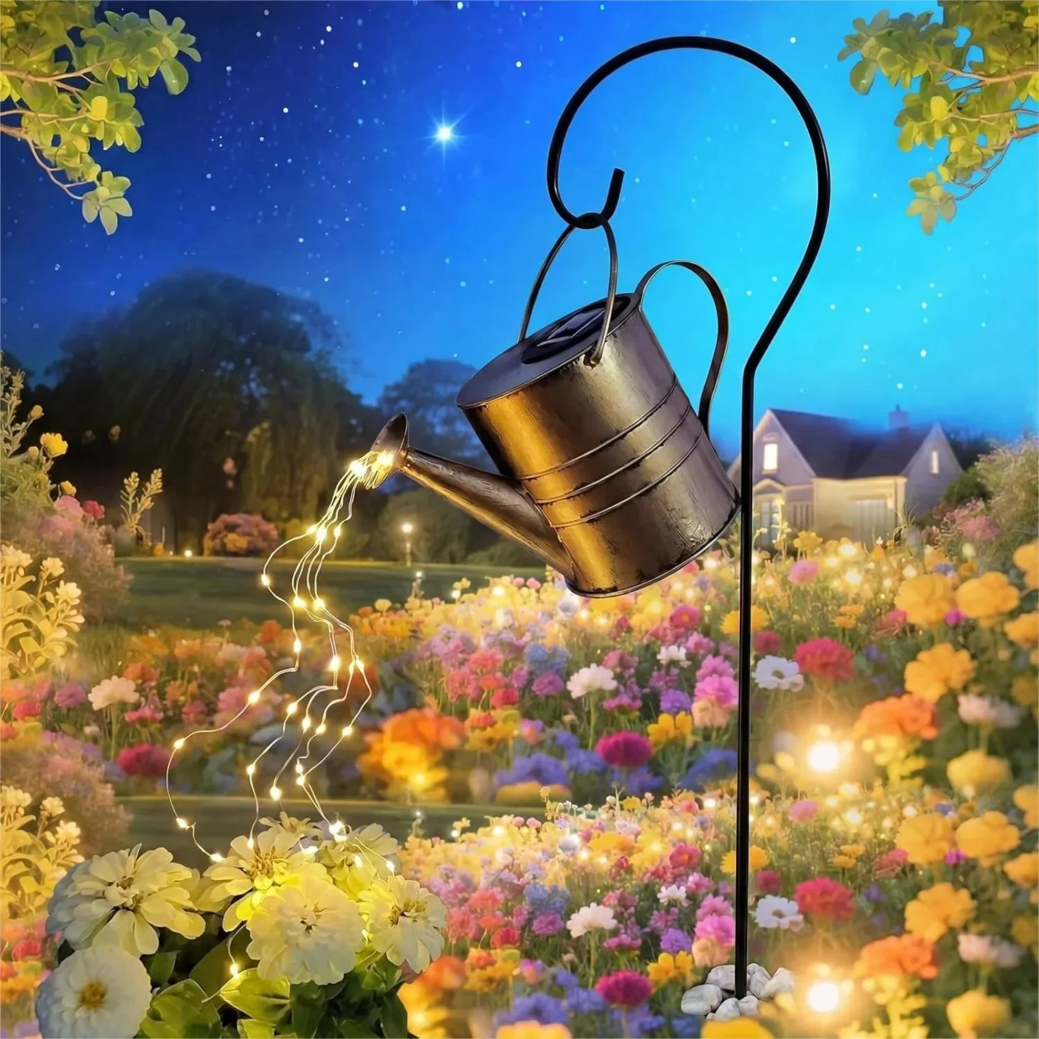 Solar Watering Can with Warm White Fairy Lights for Outdoor Garden Decor
Solar Watering Can with Warm White Fairy Lights for Outdoor Garden Decor