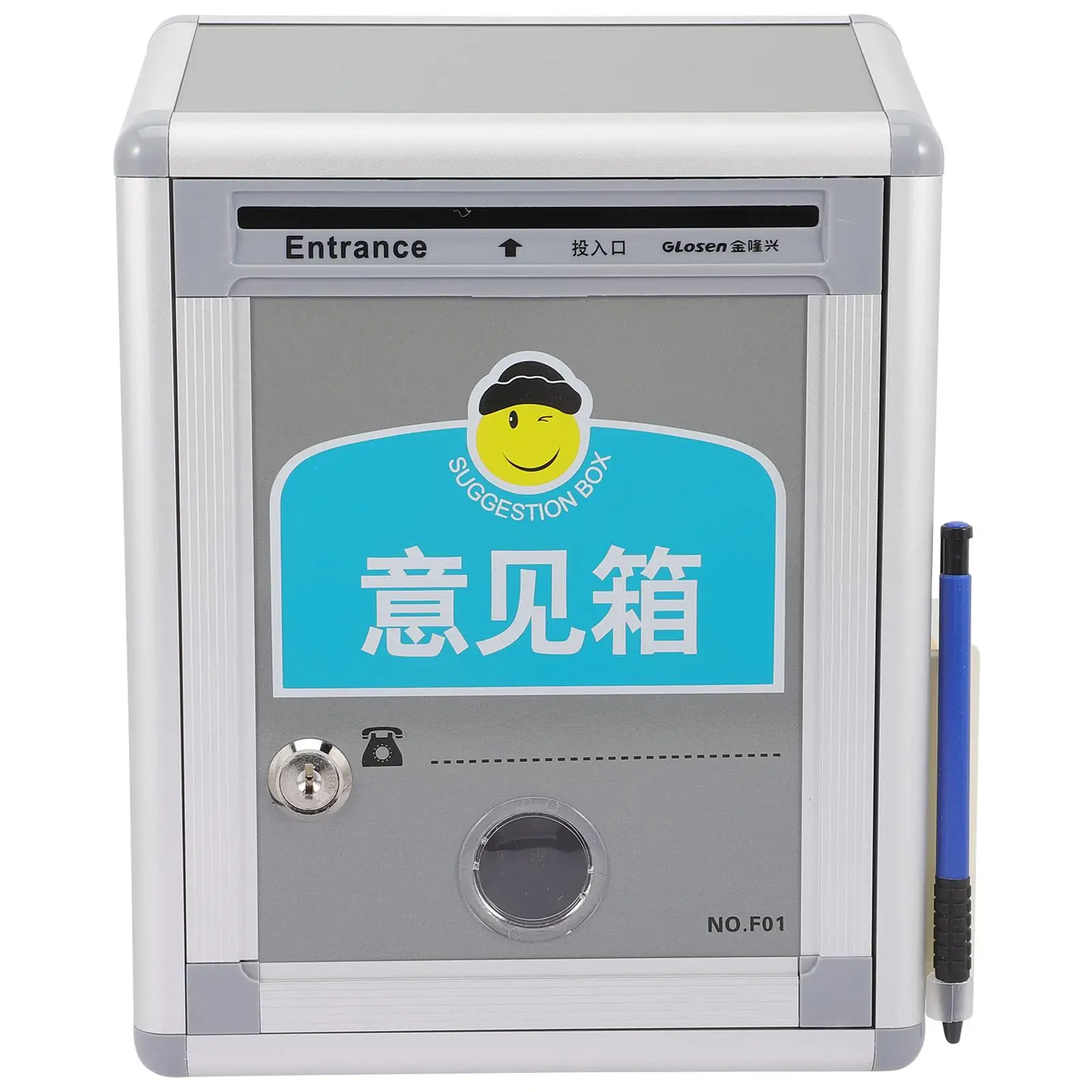 Aluminum Alloy Mailbox Suggestion Post Container Box Complain Letter Box Letter Container Lockable Storage
Aluminum Alloy Mailbox Suggestion Post Container Box Complain Letter Box Letter Container Lockable Storage